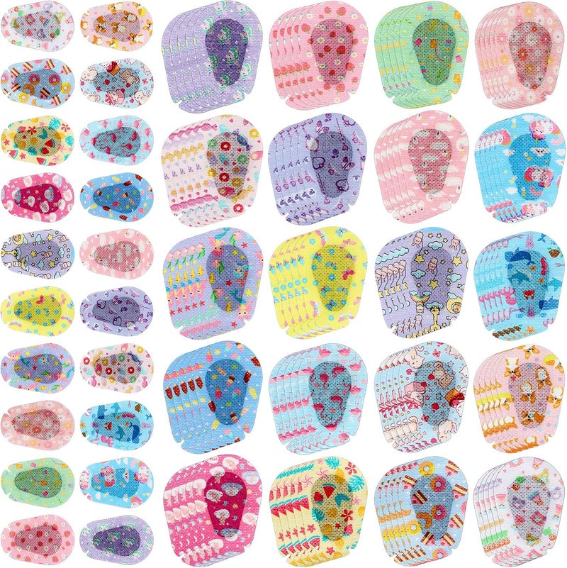 Copkim 100 Pcs Adhesive Eye Patches for Kids Girls Cute Toddler Eye Patch Bulk Colorful Breathable Lazy Patch Cartoon Adhesive Bandages for Children Baby Light Blocking, 20 Styles, 3 x 2 Inches - Image 1
